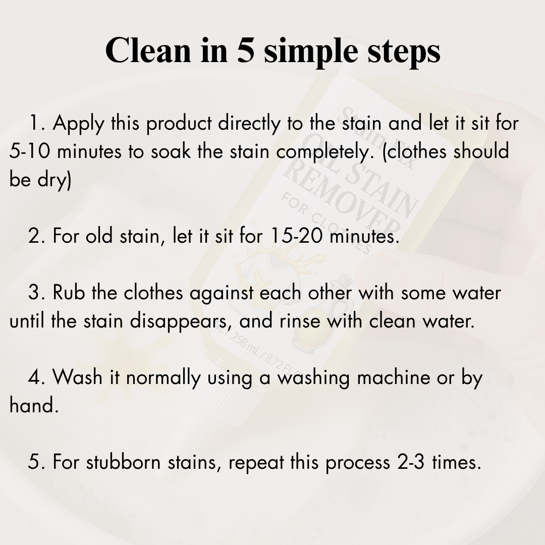 Instant Oil Stain Remover for Clothes (8.72oz)