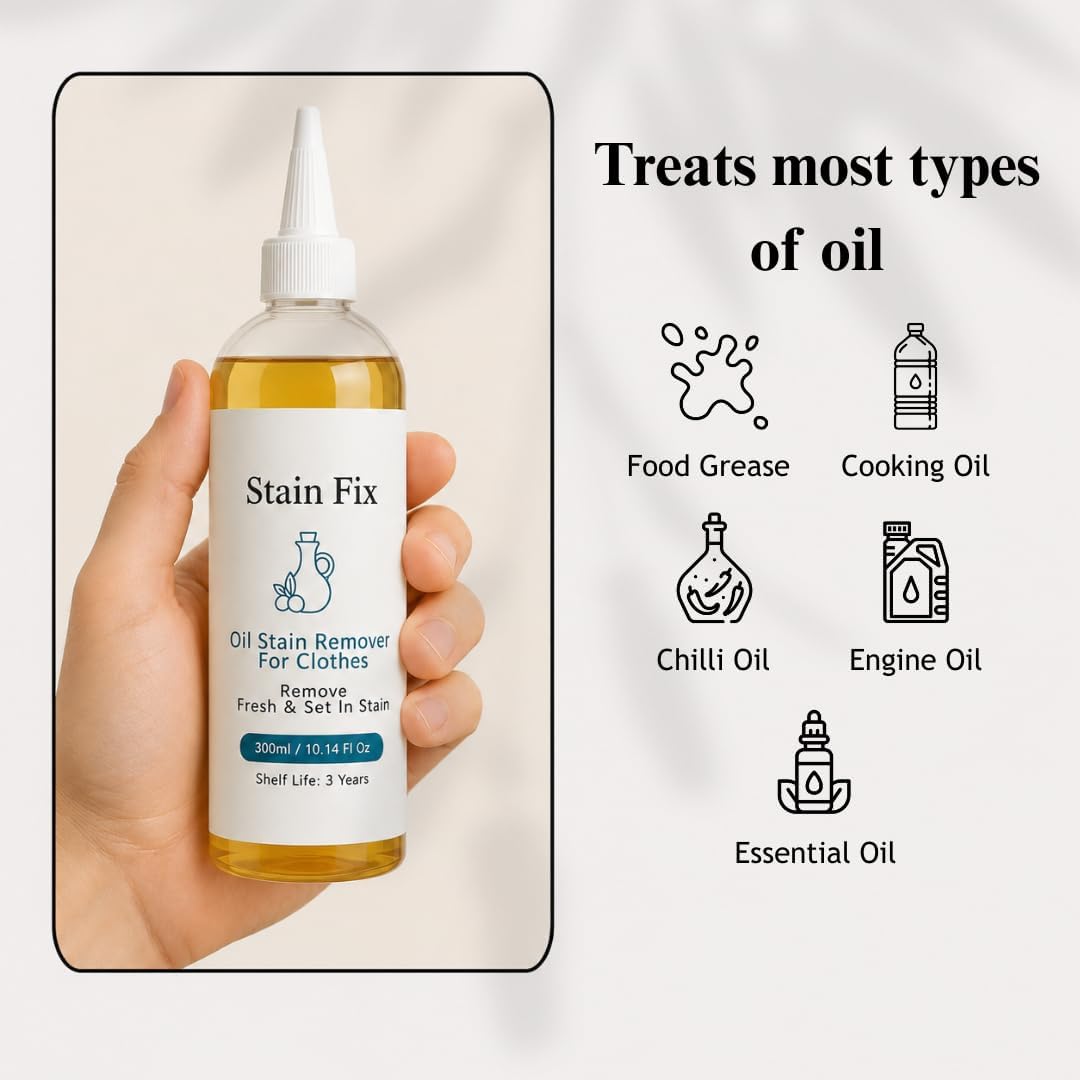 Instant Oil Stain Remover for Clothes, 8.72oz (Pack of 3)