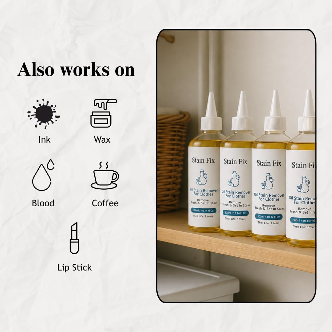 Instant Oil Stain Remover for Clothes, 8.72oz (Pack of 3)
