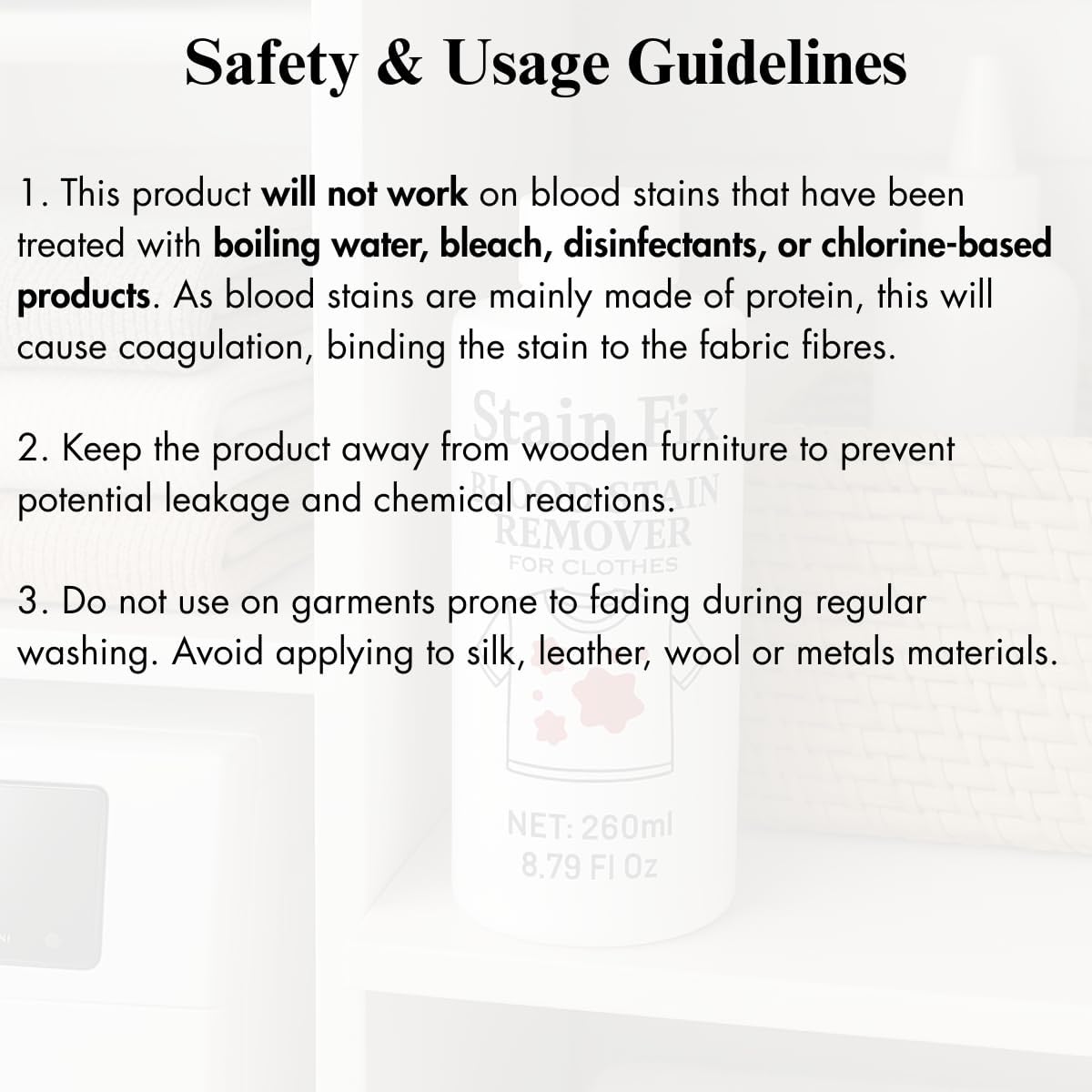 Instant Blood Stain Remover for Clothes (8.79oz)