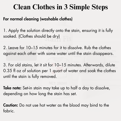 Instant Blood Stain Remover for Clothes (8.79oz)