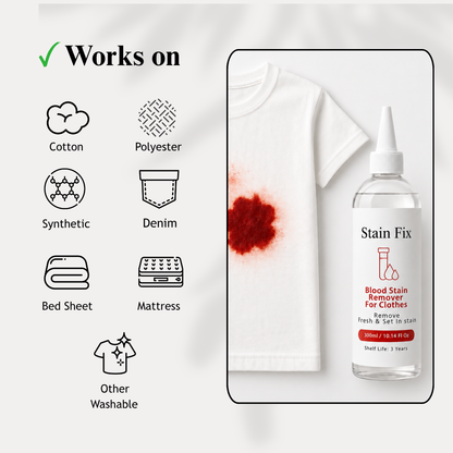 Instant Blood Stain Remover for Clothes, 10.14oz (Pack of 3)